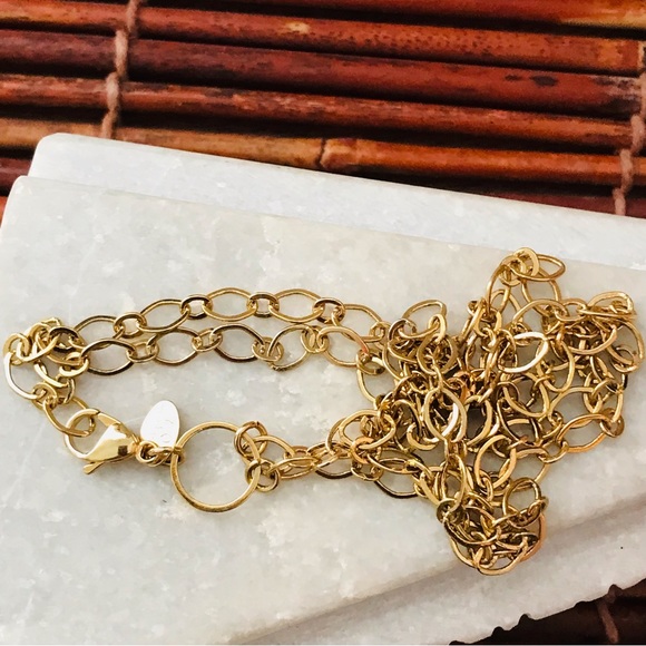 Origami Owl Gold Tone Double Chain Necklace 16.5" - Picture 4 of 8